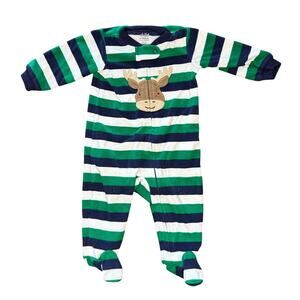 3M-6M Baby Moose Fleece Footie Pajama PJ